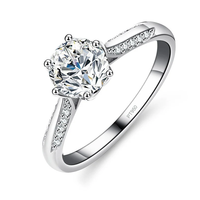 Moissanite Engagement Ring 1 Carat - Lumira 1 Karat Moissanit Nişan Yüzüğü,