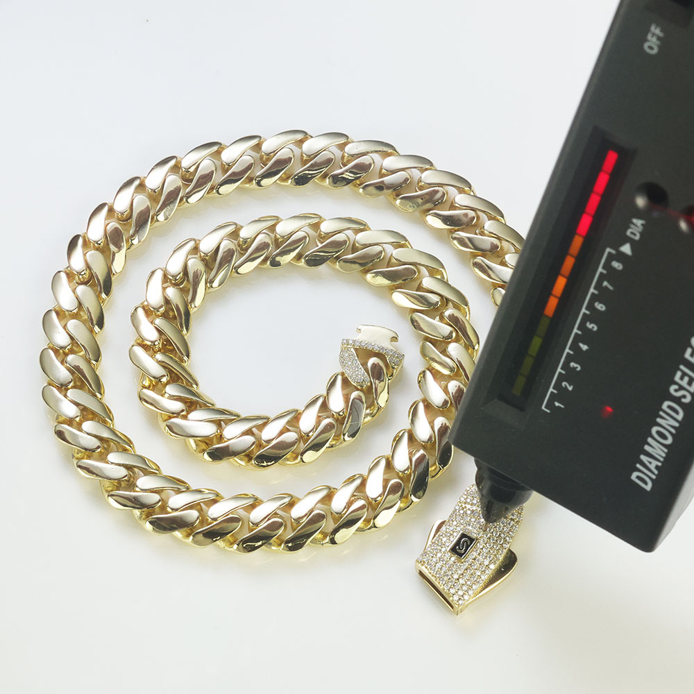 Cuban Link Chain 12Mm - ESKEEM Yeni 925 Gümüş Monako Zincir