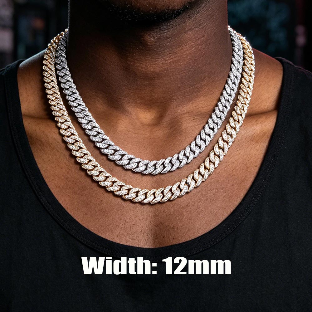 Cuban Link Chain 12Mm - 12 mm Hip Hop Tarzı Mücevher,