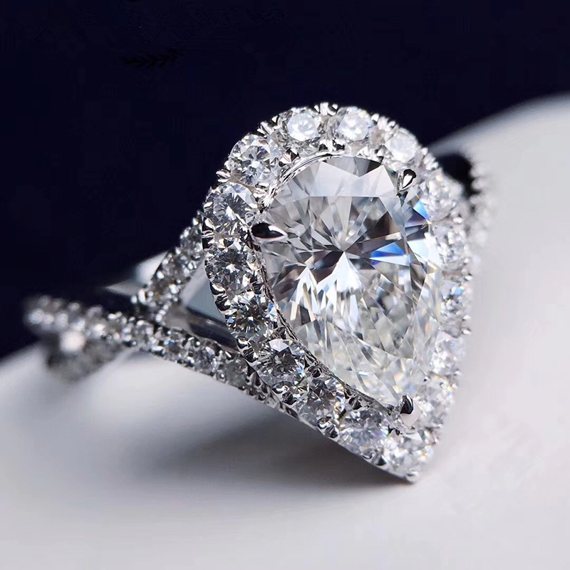 Özel Tasarım 14 Ayar Beyaz Alt - Moissanite Engagement Ring 1 Carat incelemesi ve fiyatı