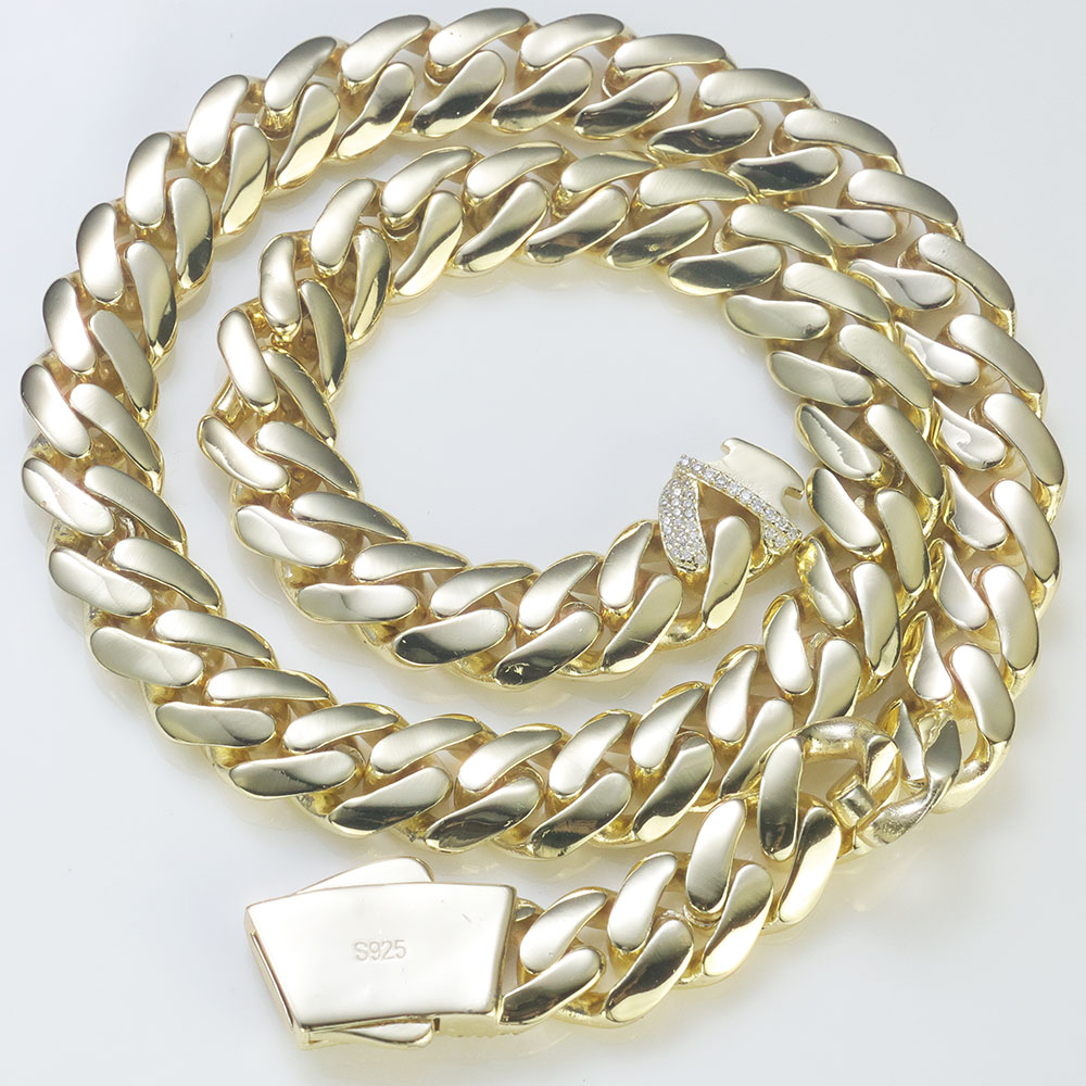 ESKEEM Yeni 925 Gümüş Monako Z - Cuban Link Chain 12Mm incelemesi ve fiyatı