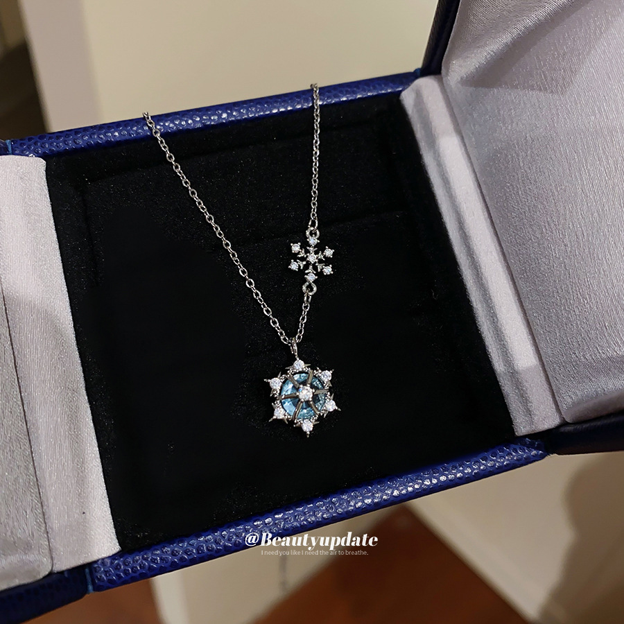 Işıltılı Buz Kristali Kar Tane - Layered Pendant Necklace Aesthetic incelemesi ve fiyatı