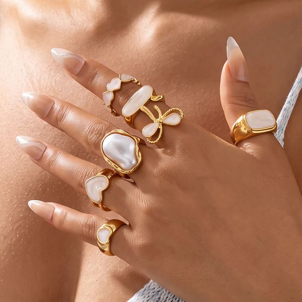 7 Adet/Set Bohem Tarzı İnci De - Vintage Punk Knuckle Rings Set incelemesi ve fiyatı