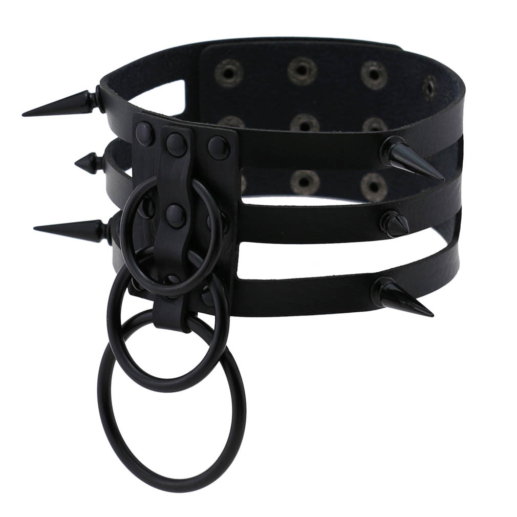 Moda Kadın Erkek Siyah Perçinl - Goth Punk Spike Choker incelemesi ve fiyatı