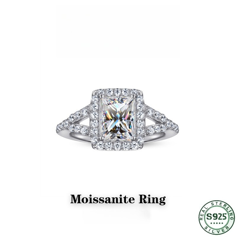 Çok satan, şık, %100 S925 ayar - Moissanite Engagement Ring 1 Carat incelemesi ve fiyatı