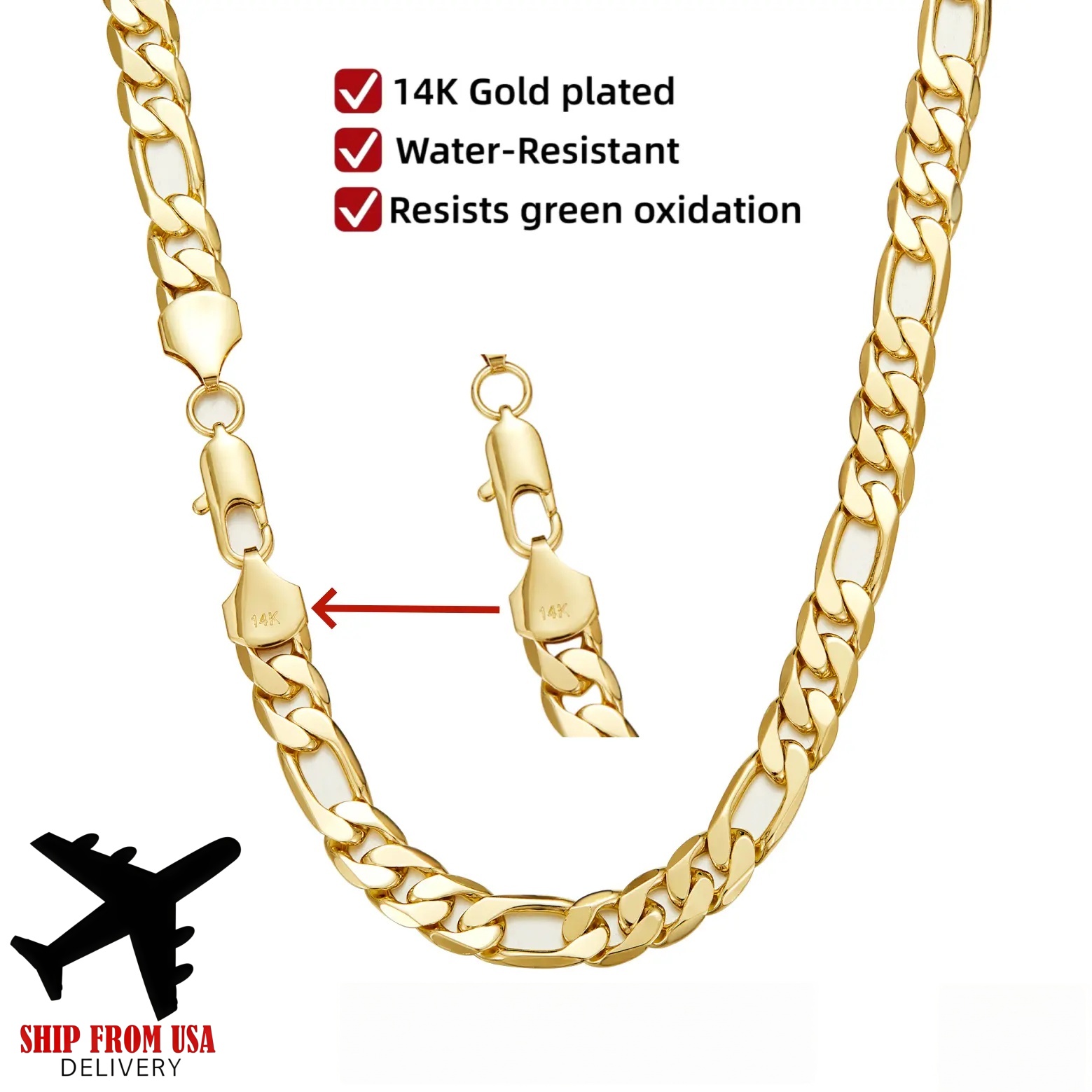 14K Altın Kaplama 3:1 NK Küba  - Cuban Link Chain 12Mm incelemesi ve fiyatı