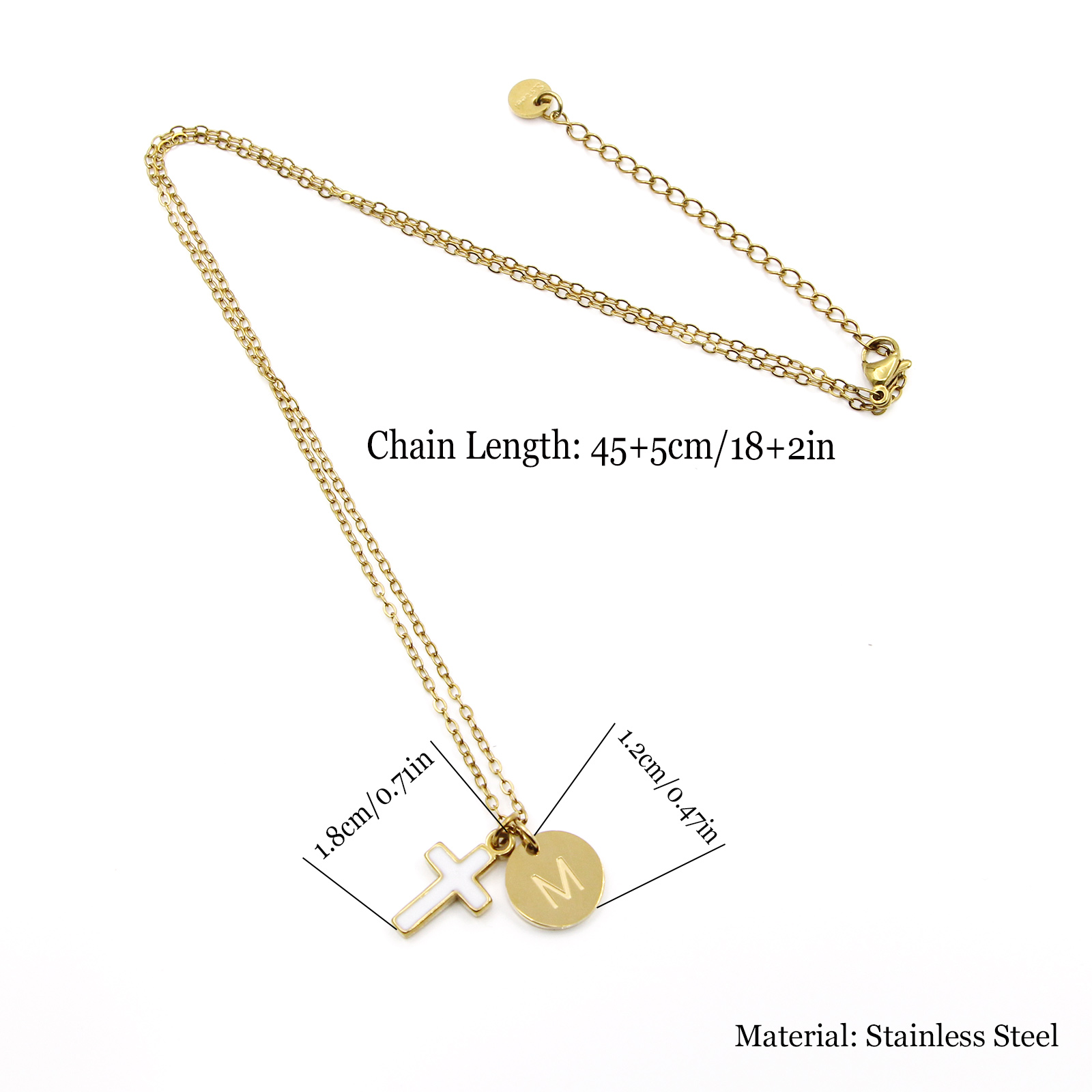 Haç Harfli Kolye Paslanmaz Çel - Initial Letter Necklace 18K Gold incelemesi ve fiyatı