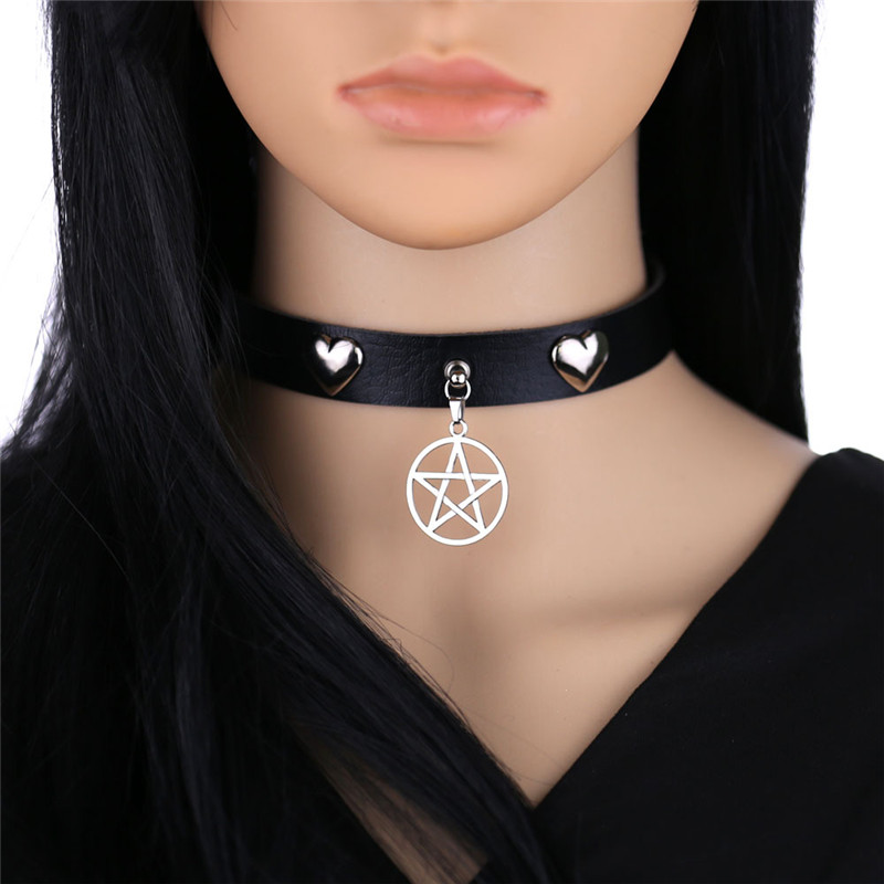 Punk Cadılar Bayramı Emo Cospl - Goth Punk Spike Choker incelemesi ve fiyatı