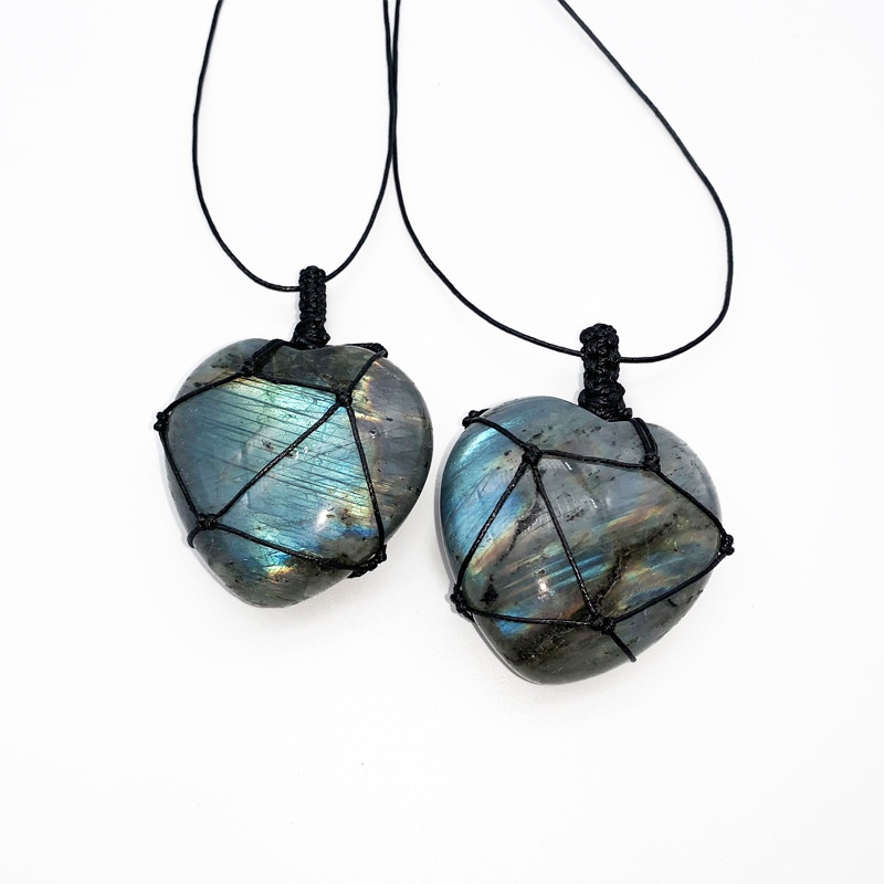 Doğal El Dokuması Labradorit A - Crystal Pendant Necklace Natural Stone incelemesi ve fiyatı