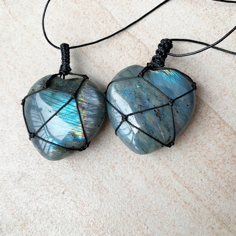 Doğal El Dokuması Labradorit A - Crystal Pendant Necklace Natural Stone incelemesi ve fiyatı