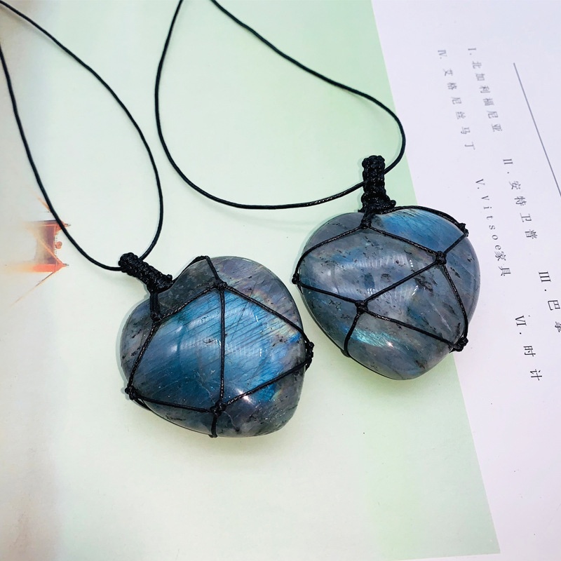 Doğal El Dokuması Labradorit A - Crystal Pendant Necklace Natural Stone incelemesi ve fiyatı