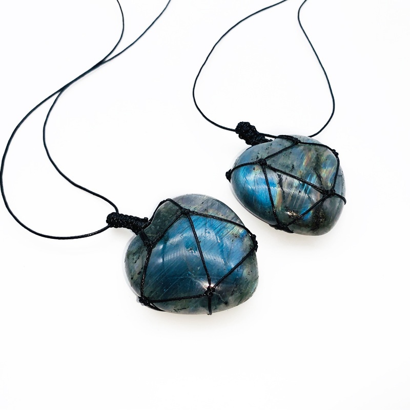 Doğal El Dokuması Labradorit A - Crystal Pendant Necklace Natural Stone incelemesi ve fiyatı