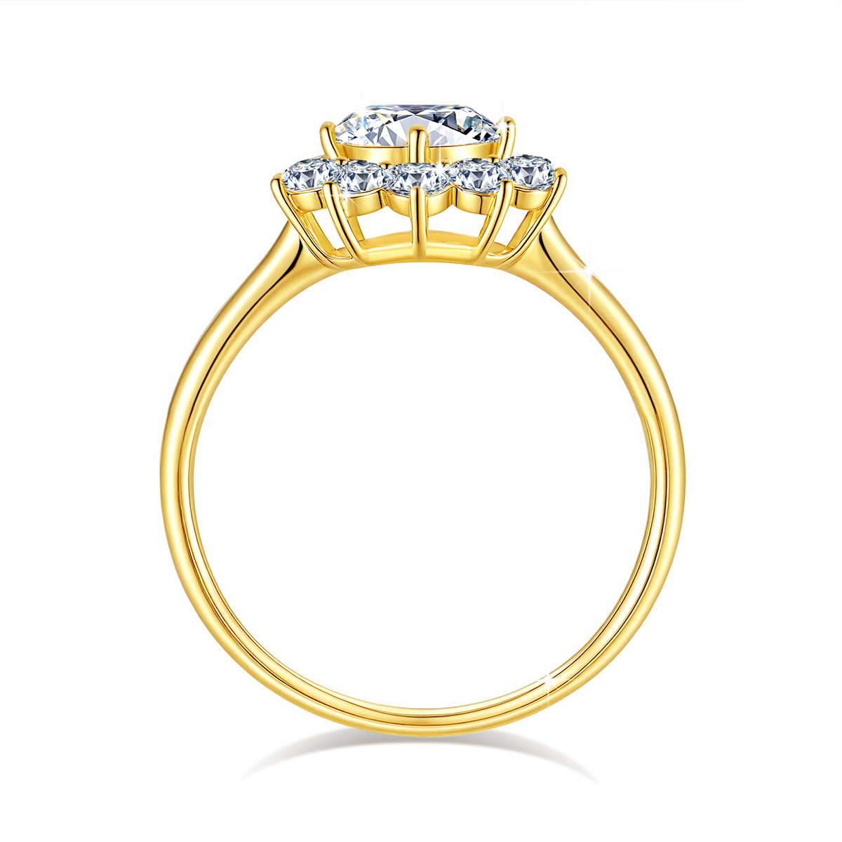 1 Karat Lüks Çiçek Desenli Düğ - Moissanite Engagement Ring 1 Carat incelemesi ve fiyatı