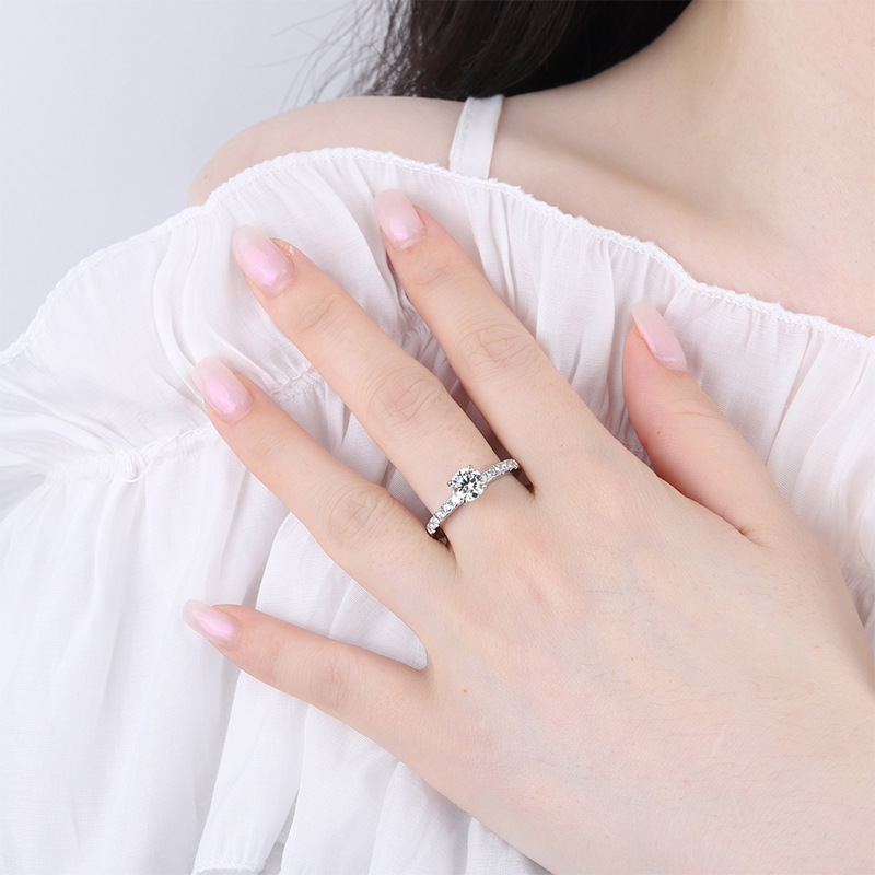 1 Karat D VVS1 Mozanit Yüzük,  - Moissanite Engagement Ring 1 Carat incelemesi ve fiyatı