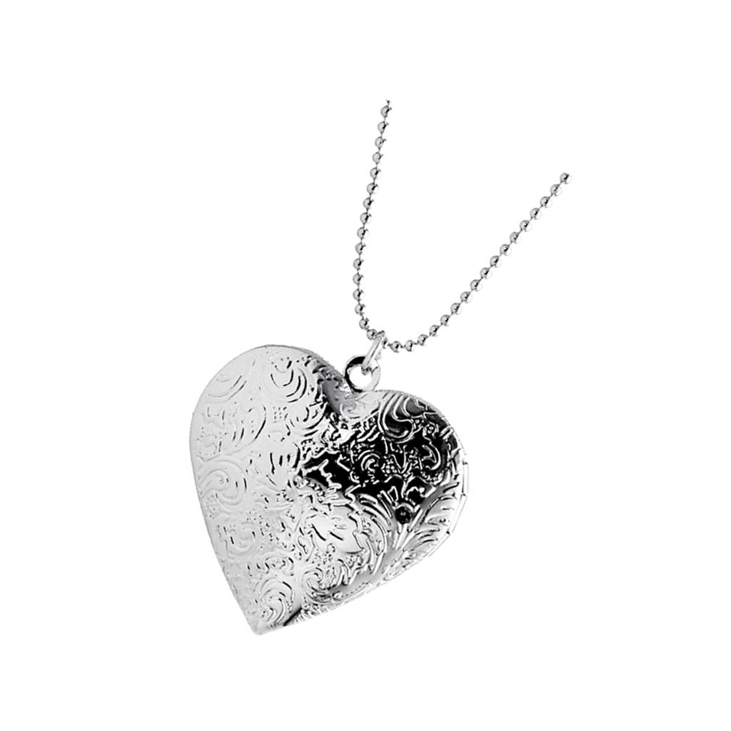 Moda Kalp Şeklinde Alaşımlı Fo - Heart Locket Necklace Photo incelemesi ve fiyatı
