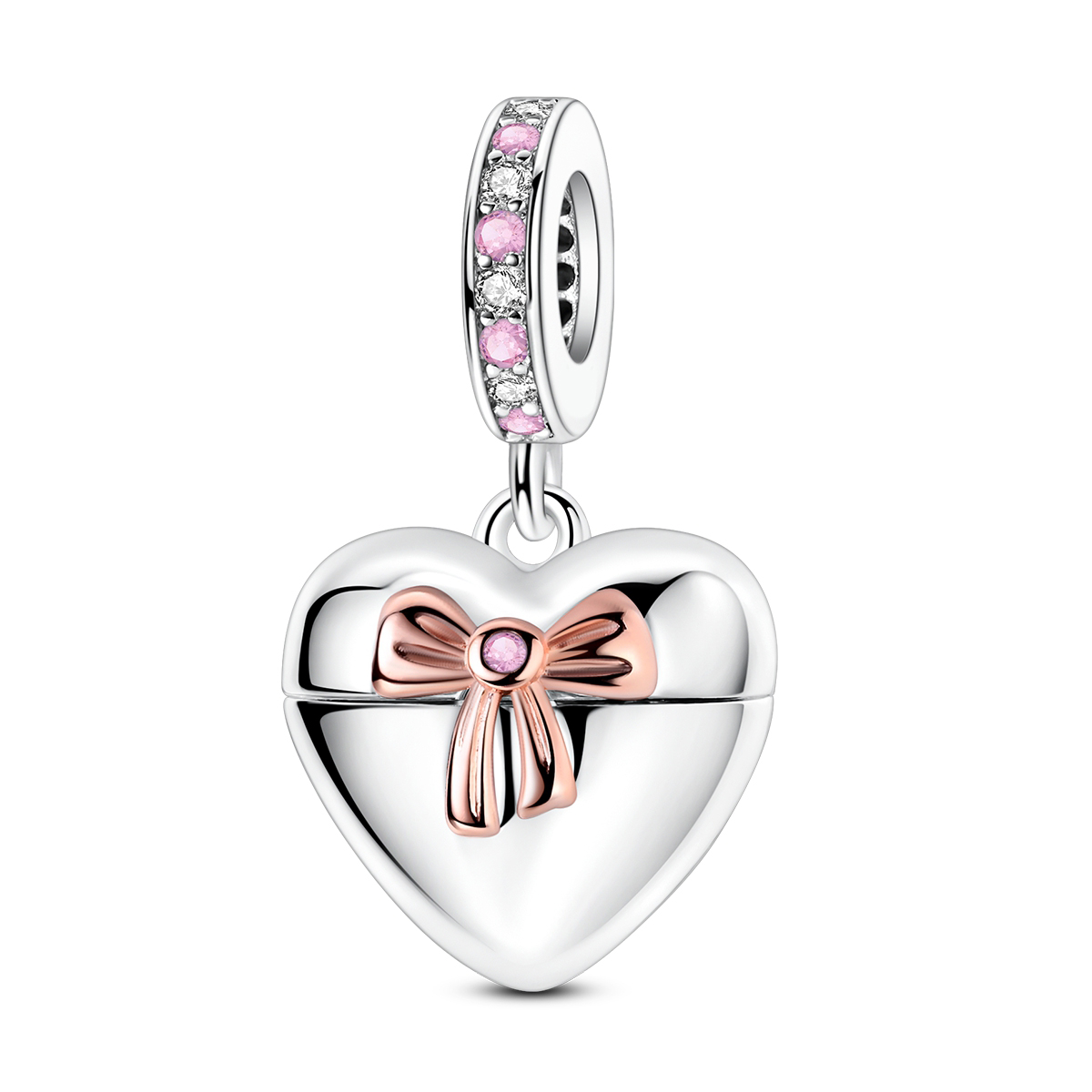 925 Ayar Gümüş İki Renkli Kalp - Heart Locket Necklace Photo incelemesi ve fiyatı